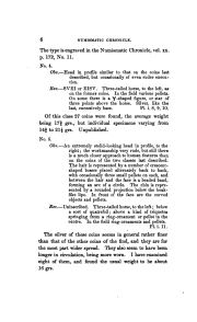 Evans, Num. Chron. N.S. i (1861), plate I, fig. 5, pp. 5–6, p. 6