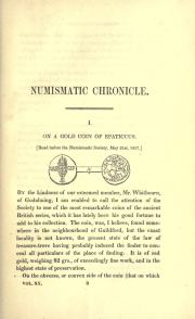 Evans, Num. Chron. xx (1857), plate p. 1, fig. a, pp. 1–8, Plate p. 1