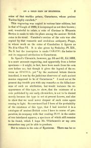 Evans, Num. Chron. xx (1857), plate p. 1, fig. a, pp. 1–8, p. 3